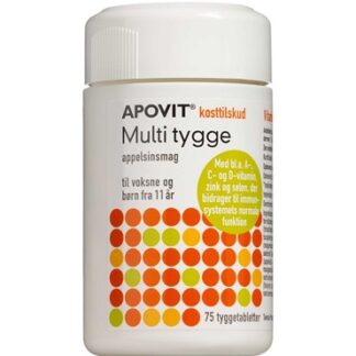 APOVIT Multi Tygge Appelsinsmag Kosttilskud 75 stk - APOVIT