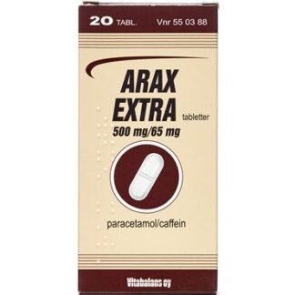 Arax Extra 500 mg+65 mg (Håndkøb, apoteksforbeholdt) 20 stk Tabletter - vitabalans