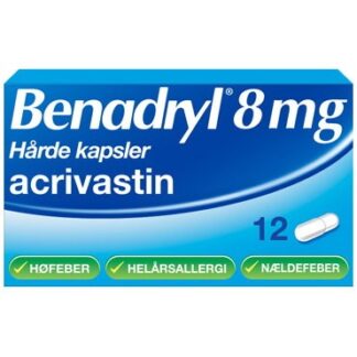 Benadryl 8 mg 12 stk Kapsler, hårde - Benadryl