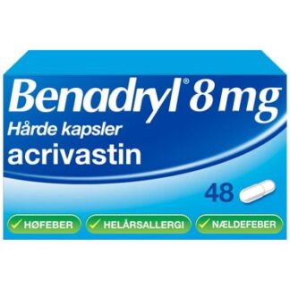 Benadryl 8 mg 48 stk Kapsler, hårde - Benadryl