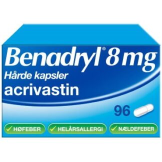 Benadryl 8 mg 96 stk Kapsler, hårde - Benadryl