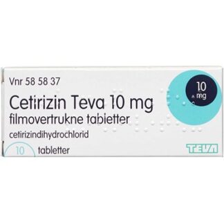 Cetirizin "Teva" 10 mg 10 stk Filmovertrukne tabletter - Teva denmark
