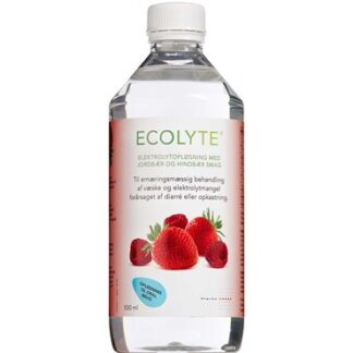 Ecolyte jordbær/hindbær smag 500 ml - Ecolyte