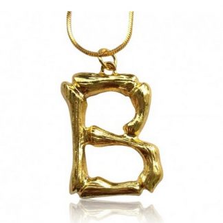 Everneed - Bamboo Letters B - Guld - Inkl Kæde - everneed