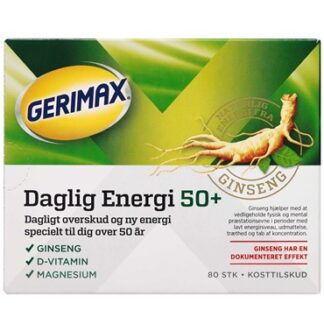 Gerimax Daglig Energi 50+ Kosttilskud 80 stk - AvÃ¨ne