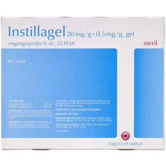 Instillagel 20 mg/g + 0,5 mg/g 110 ml Gel - Tjellesen