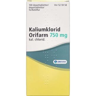 Kaliumklorid "Orifarm" 750 mg (Håndkøb, apoteksforbeholdt) 100 stk Depottabletter - Orifarm generics