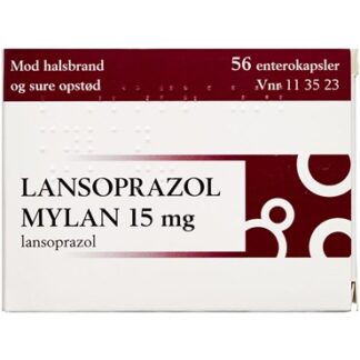 Lansoprazol "Mylan" 15 mg (Håndkøb, apoteksforbeholdt) 56 stk Enterokapsler, hårde - Mylan