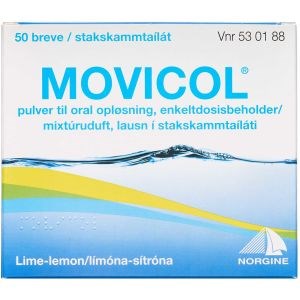 Movicol 50 stk Pulver til oral opløsning, enkeltdosisbeholder - movicol