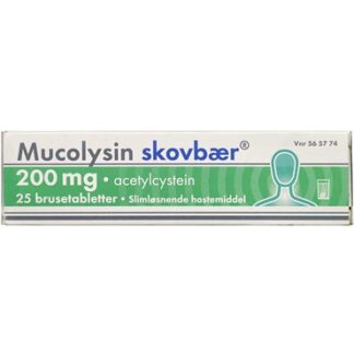 Mucolysin Skovbær 200 mg 25 stk Brusetabletter - sandoz