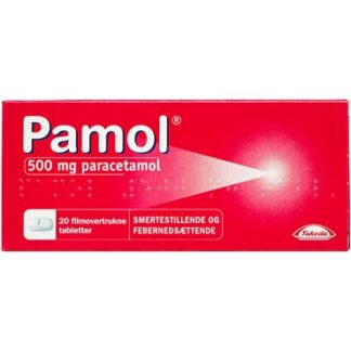 Pamol 500 mg (Håndkøb, apoteksforbeholdt) 20 stk Filmovertrukne tabletter - pamol