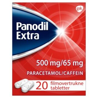 Panodil Extra 500+65 mg (Håndkøb, apoteksforbeholdt) 20 stk Filmovertrukne tabletter - Panodil