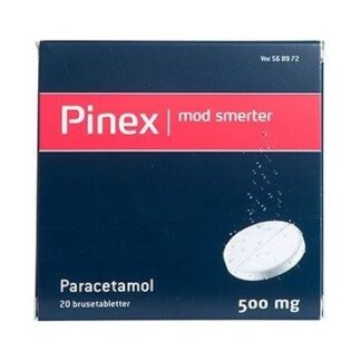 Pinex 500 mg (Håndkøb, apoteksforbeholdt) 20 stk Brusetabletter - Pinex