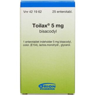 Toilax 5 mg 25 stk Enterotabletter - orion pharma