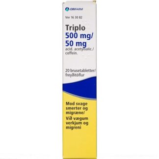 Triplo 500+50 mg (Håndkøb, apoteksforbeholdt) 20 stk Brusetabletter - Orifarm generics