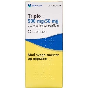 Triplo 500+50 mg (Håndkøb, apoteksforbeholdt) 20 stk Tabletter - Orifarm generics