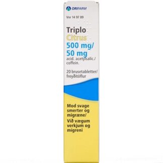Triplo Citrus 500+50 mg (Håndkøb, apoteksforbeholdt) 20 stk Brusetabletter - Orifarm