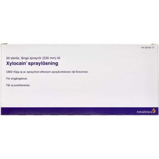Xylocain Sprayrør, 230 mm Medicinsk udstyr 50 stk