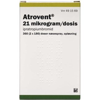 Atrovent 21 mikrogram/dosis (Håndkøb, apoteksforbeholdt) 360 dosis Næsespray, opløsning - Paranova danmark