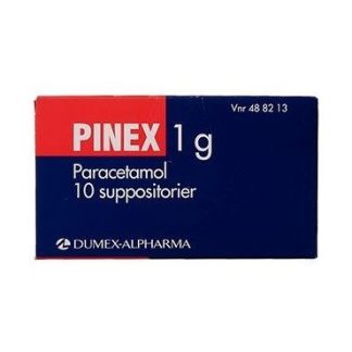 Pinex 1000 mg (Håndkøb, apoteksforbeholdt) 10 stk Suppositorier - Pinex