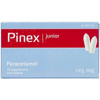 Pinex Junior 125 mg 10 stk Suppositorier - Actavis