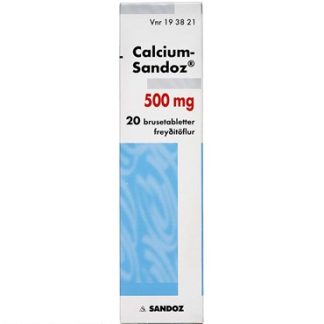 Calcium-Sandoz 500 mg 20 stk Brusetabletter - sandoz