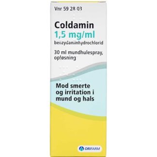 Coldamin 1,5 mg/ml 30 ml Mundhulespray, opløsning - Orifarm generics