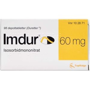 Imdur 60 mg (Håndkøb, apoteksforbeholdt) 98 stk Depottabletter - AstraZeneca