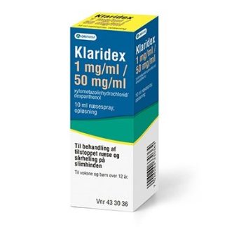 Klaridex 1+50 mg/ml 10 ml Næsespray, opløsning - Orifarm generics