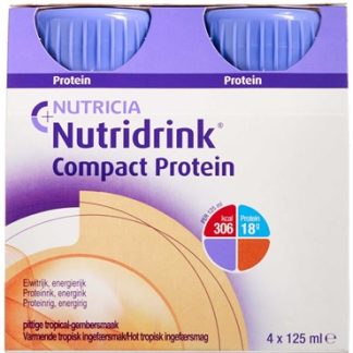 Nutridrink Compact Protein Hot Tropisk Ingefær 4 x 125 ml - Nutridrink